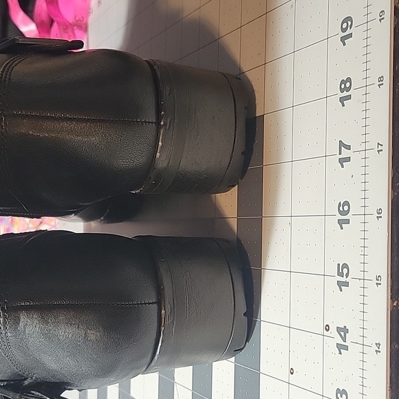 SALVIA Cable Sheep Nappa Black Ankle Buckle Booties Size 11.5 - Picture 9 of 13